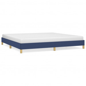Estructura de cama de tela gris taupe azul 200x200 cm H