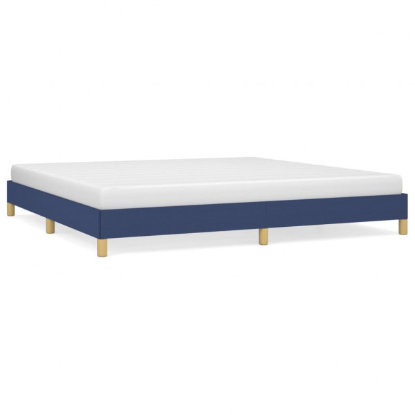 Estructura de cama de tela gris taupe azul 200x200 cm M 2