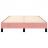 Estructura de cama de terciopelo rosa 120x200 cm 5