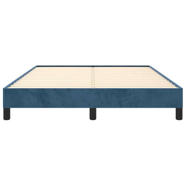 Estructura de cama de terciopelo azul 140x190 cm M 5