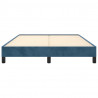 Estrutura de cama sem colchão 140x190 cm veludo azul-escuro 5