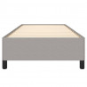 Estructura de cama de tela gris claro 90x200 cm 5