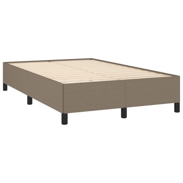 Estructura de cama de tela gris taupe 120x200 cm M 4