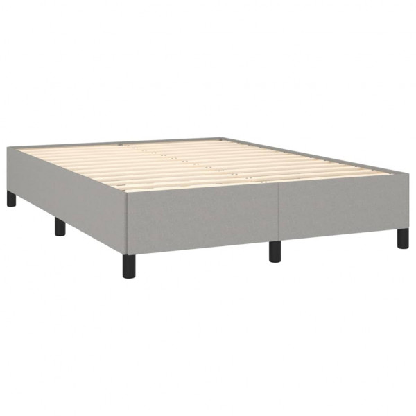 Estructura de cama de tela gris claro 140x190 cm M 4