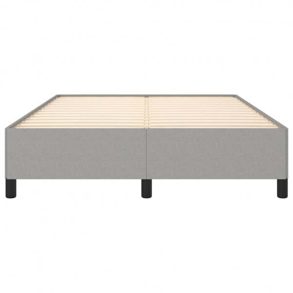 Estrutura de cama sem colchão 140x190 cm tecido cinzento-claro M 5