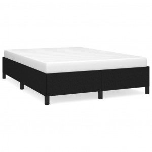 Estrutura de cama sem colchão 140x190 cm tecido preto H