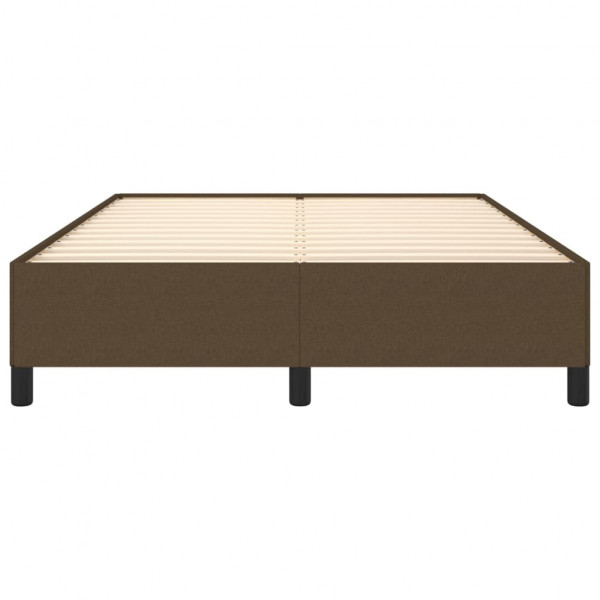 Estrutura de cama sem colchão 140x190 cm tecido castanho-escuro M 5