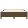 Estrutura de cama sem colchão 140x190 cm tecido castanho-escuro 5