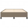 Estructura de cama de tela gris taupe 140x190 cm 5