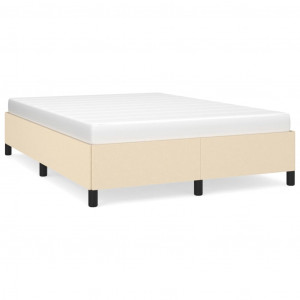 Estructura de cama de tela color crema 140x190 cm H