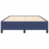 Estructura de cama de tela azul 140x190 cm 5