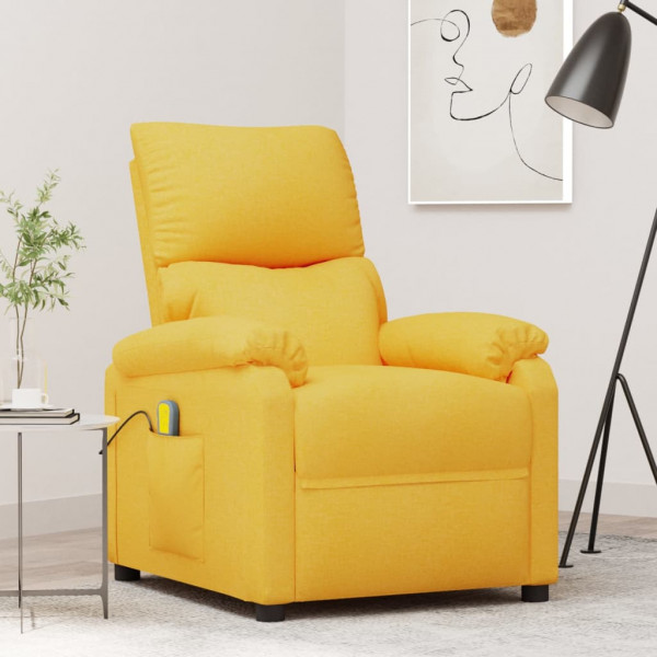 Sillón de masaje de tela amarillo D