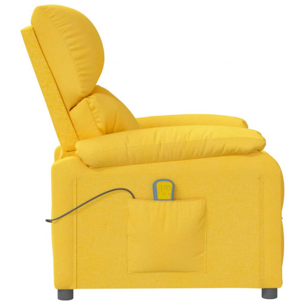 Poltrona de massagem em tecido amarelo M 4