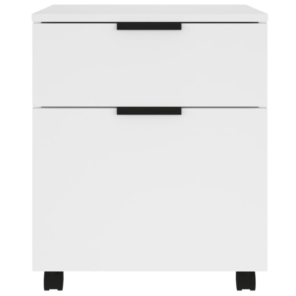 Archivador con ruedas madera contrachapada blanco 45x38x54 cm M 3