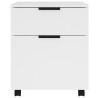 Archivador con ruedas madera contrachapada blanco 45x38x54 cm 3