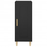 Aparador de madera contrachapada negro 34.5x34x90 cm 5