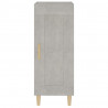 Aparador de madera contrachapada gris hormigón 34.5x34x90 cm 5