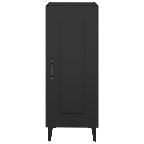 Aparador de madera contrachapada negro 34.5x34x90 cm M 5