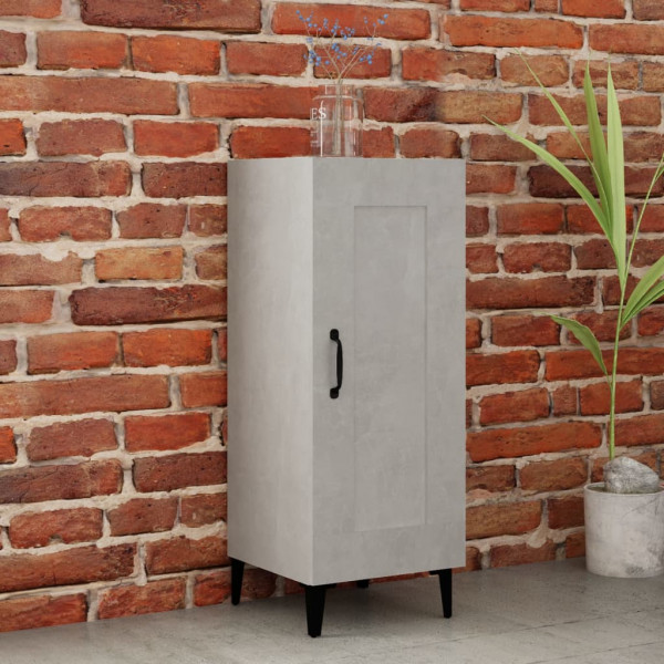Aparador de madera contrachapada gris hormigón 34.5x34x90 cm D