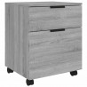 Archivador ruedas madera contrachapada gris Sonoma 45x38x54 cm 2