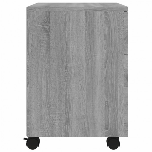 Archivador ruedas madera contrachapada gris Sonoma 45x38x54 cm M 5