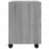 Archivador ruedas madera contrachapada gris Sonoma 45x38x54 cm 5