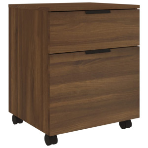 Archivador ruedas madera contrachapada roble Sonoma 45x38x54 cm H