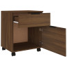 Archivador ruedas madera contrachapada roble Sonoma 45x38x54 cm 4