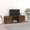 Mueble de TV madera de ingeniería roble marrón 150x30x50 cm 1