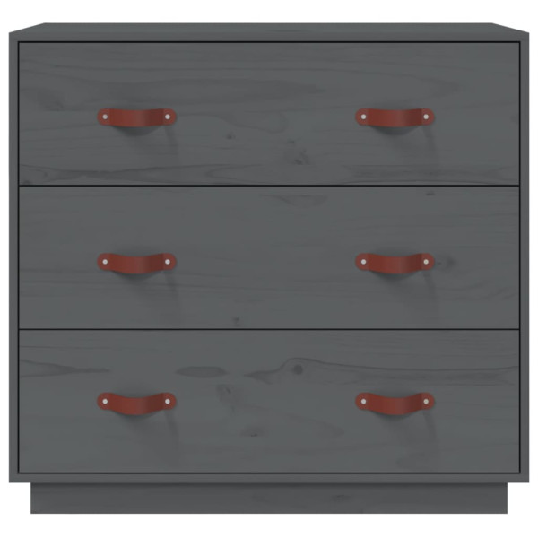Aparador madera maciza de pino gris 80x40x75 cm M 3