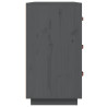 Aparador madera maciza de pino gris 80x40x75 cm 5