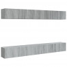 Muebles TV 8 uds madera contrachapada gris Sonoma 60x30x30 cm 2