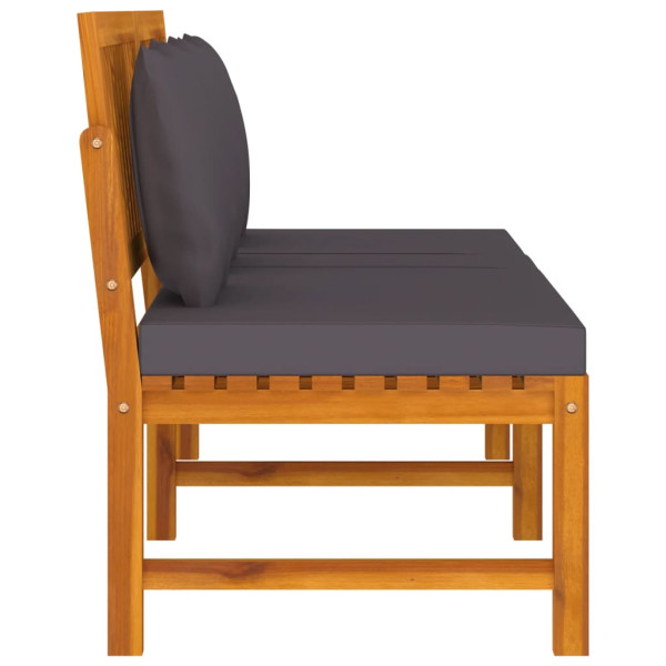 Sofá-cama com almofadão 200x60x75 cm pinho maciço cinza M 5