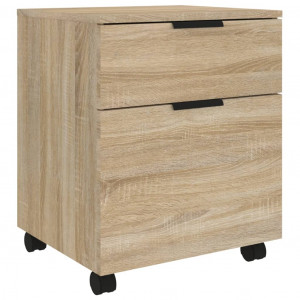 Archivador ruedas madera contrachapada roble Sonoma 45x38x54 cm H