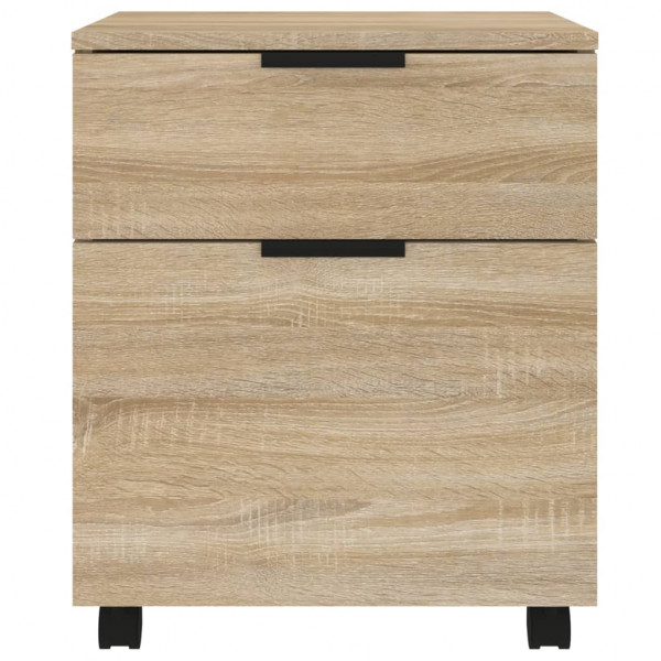 Archivador ruedas madera contrachapada roble Sonoma 45x38x54 cm M 3