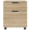 Archivador ruedas madera contrachapada roble Sonoma 45x38x54 cm 3