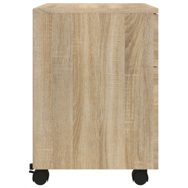 Archivador ruedas madera contrachapada roble Sonoma 45x38x54 cm M 5