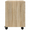 Archivador ruedas madera contrachapada roble Sonoma 45x38x54 cm 5