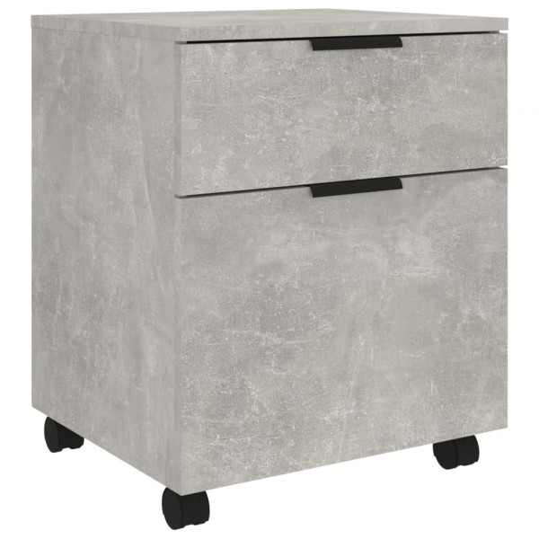 Archivador ruedas madera contrachapada gris hormigón 45x38x54cm M 2