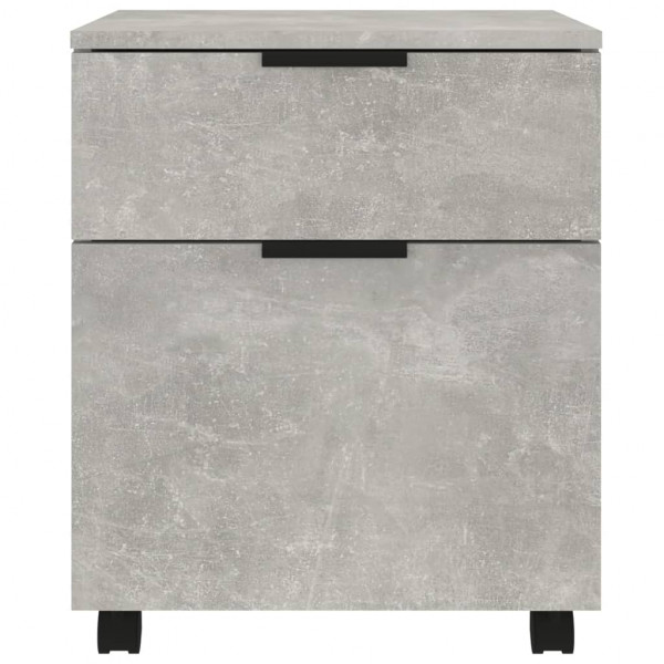 Archivador ruedas madera contrachapada gris hormigón 45x38x54cm M 3