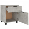 Archivador ruedas madera contrachapada gris hormigón 45x38x54cm 4