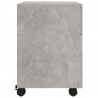 Archivador ruedas madera contrachapada gris hormigón 45x38x54cm 5