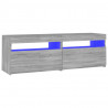Mueble de TV con luces LED gris Sonoma 120x35x40 cm 2