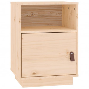 Mesita de noche madera maciza de pino 40x34x55 cm H