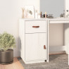 Armário de secretária 40x50x75 cm pinho maciço branco 1