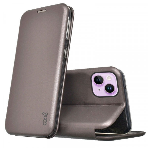 Funda COOL Flip Cover para iPhone 14 Elegance Plata D