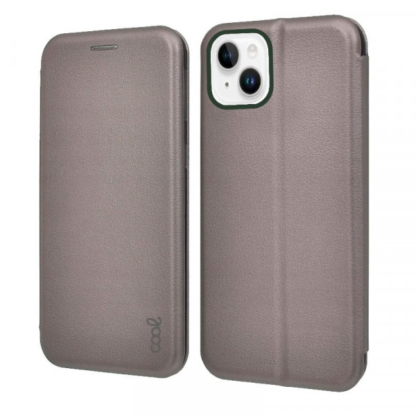 Fundação COOL Flip Cover para iPhone 14 Mais Elegância Prata M 3