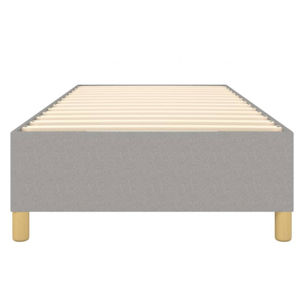 Estructura de cama box spring tela gris claro 100x200 cm M 5
