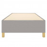 Estrutura de cama sem colchão 100x200 cm tecido cinzento-claro 5