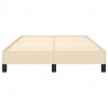 Estructura de cama de tela color crema 120x200 cm 5